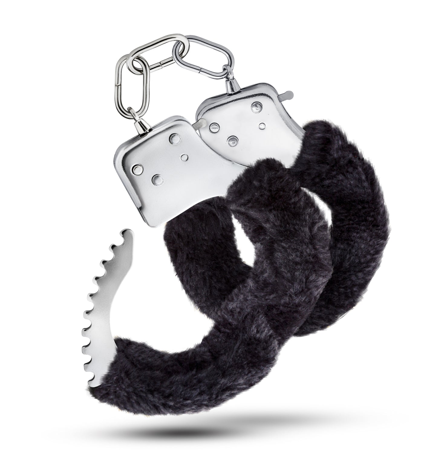 Blush Temptasia Cuffs - Adjustable Black Stainless Steel Cuffs with Safety Release Levers