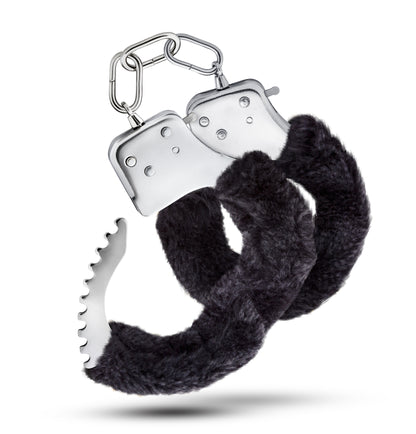 Blush Temptasia Cuffs - Adjustable Black Stainless Steel Cuffs with Safety Release Levers