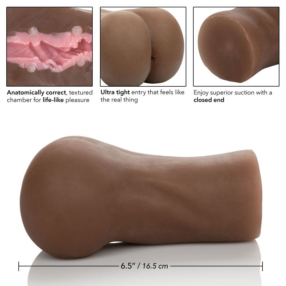 CalExotics Stroke It Ass – Realistic Male Stroker – Brown