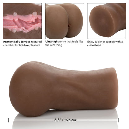 CalExotics Stroke It Ass – Realistic Male Stroker – Brown