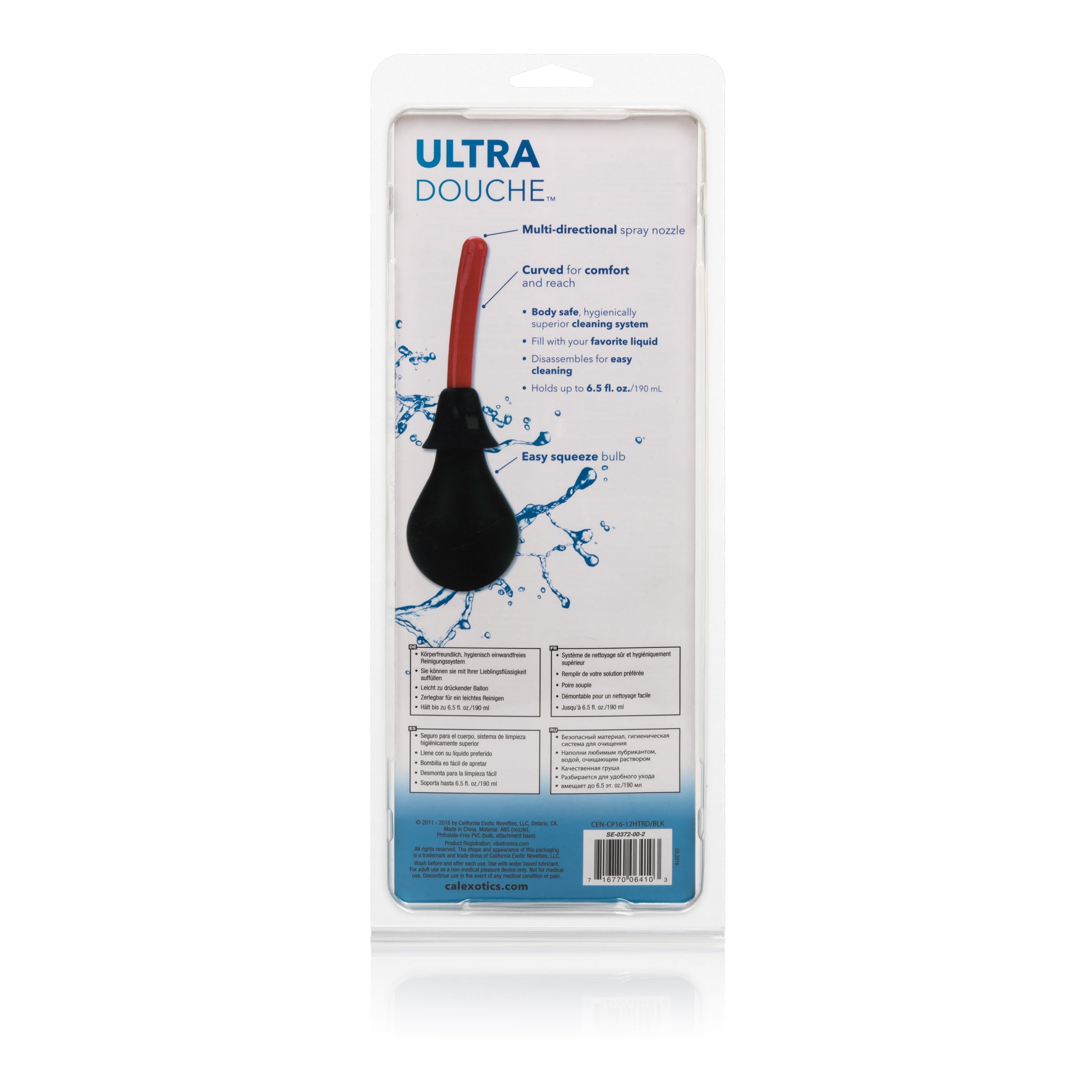 CalExotics Ultra Douche – Seamless Douche with Easy Squeeze Bulb – Black