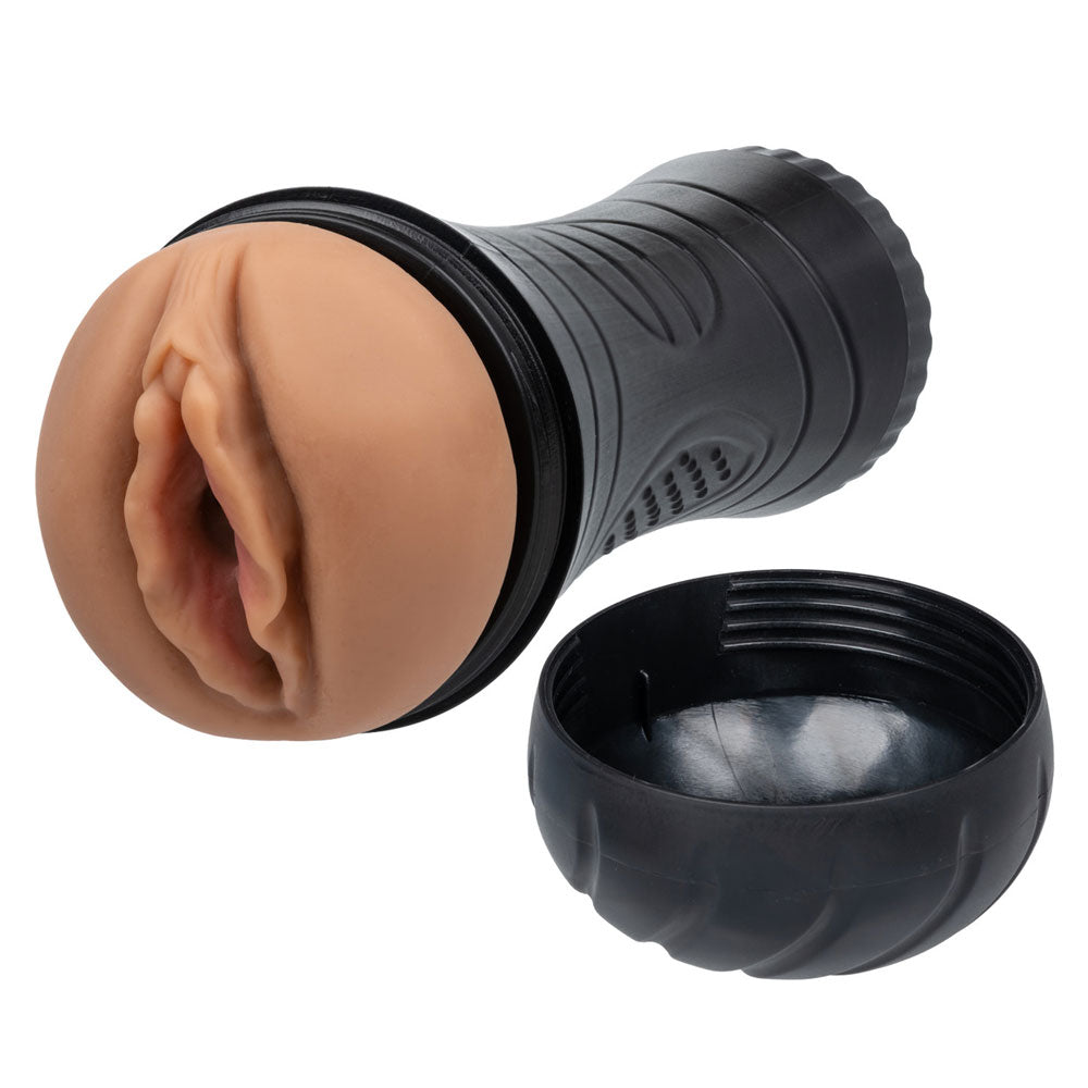 CalExotics Xcess Tight Pussy Discreet Masturbator with Suction Control - Brown