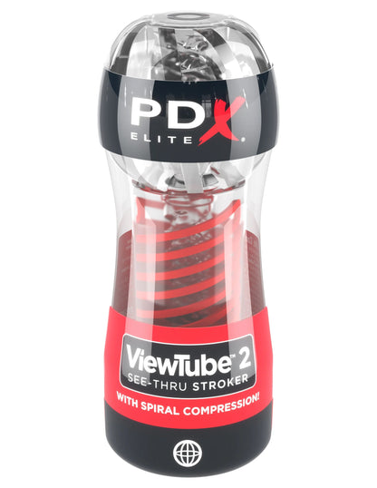 Pipedream ViewTube 2 Stroker – Clear – Spiral Compression Design