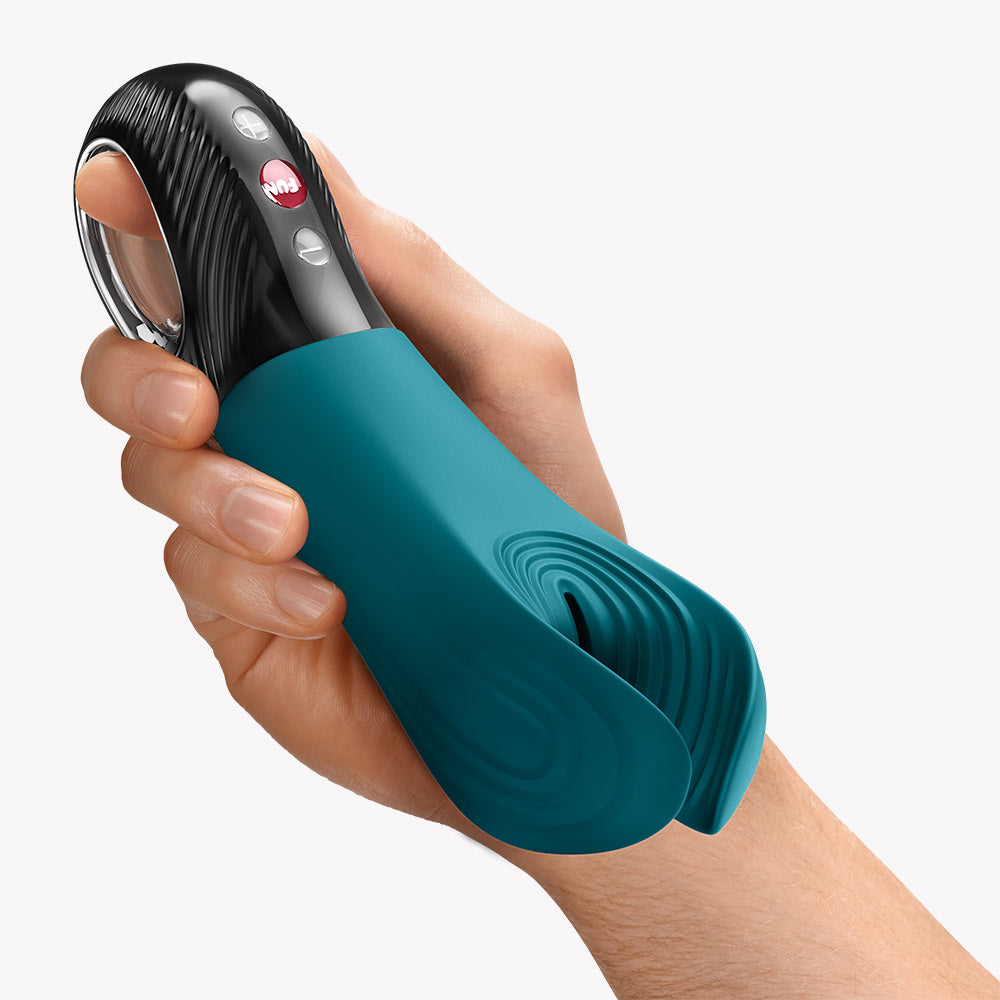 Fun Factory Manta Vibrating Masturbator - Waterproof Green
