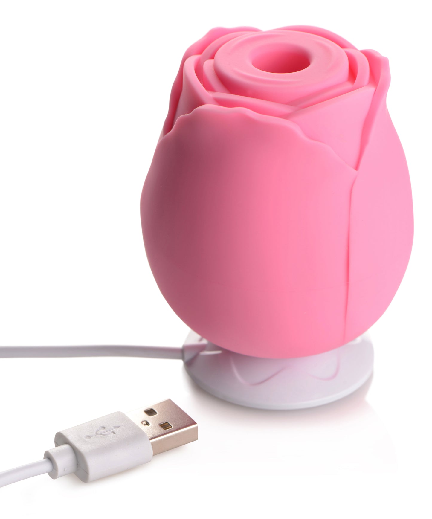 Bloomgasm Pink Rose Clit Stimulator in Heart-Shaped Box