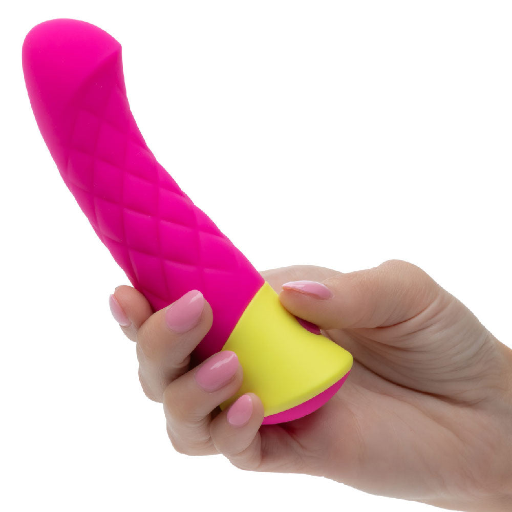 CalExotics Rave Quilted G Massager – Pink – 10-Speed, Waterproof