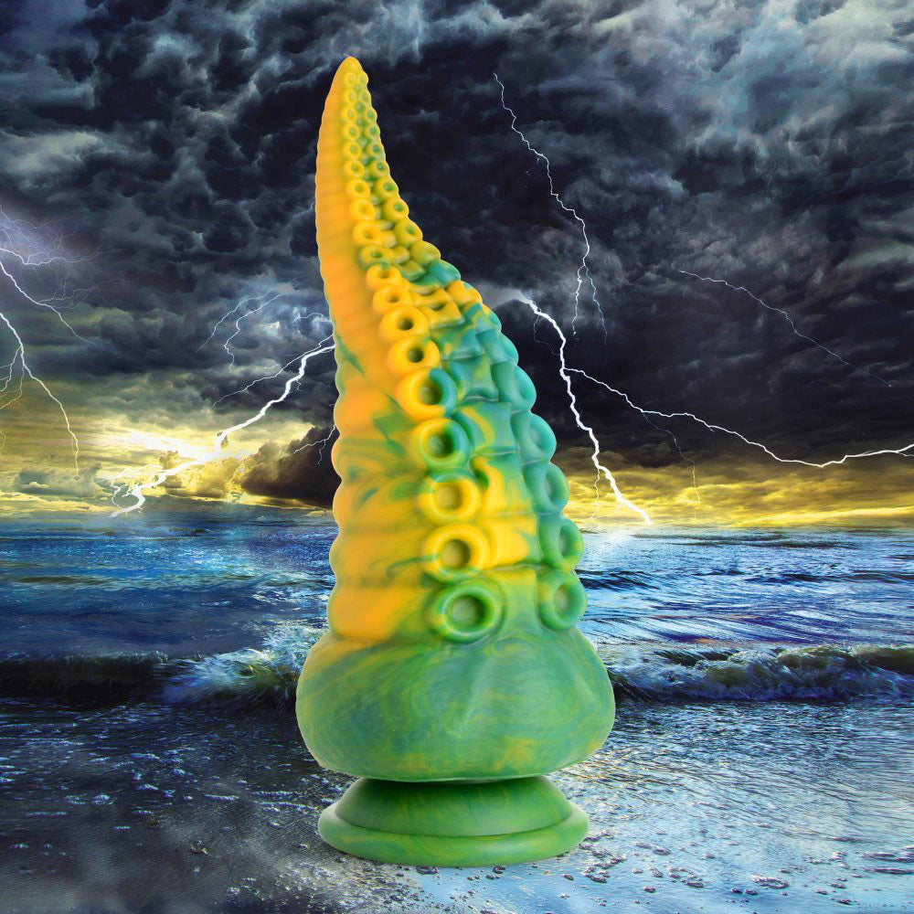 XR Brands Monstropus Tentacled Monster Silicone Dildo – Tapered with Unique Texture – Multi