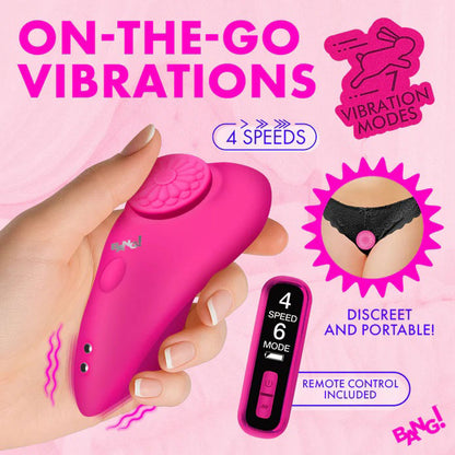 XR Brands Silicone Panty Vibe with Digital Remote - Pink