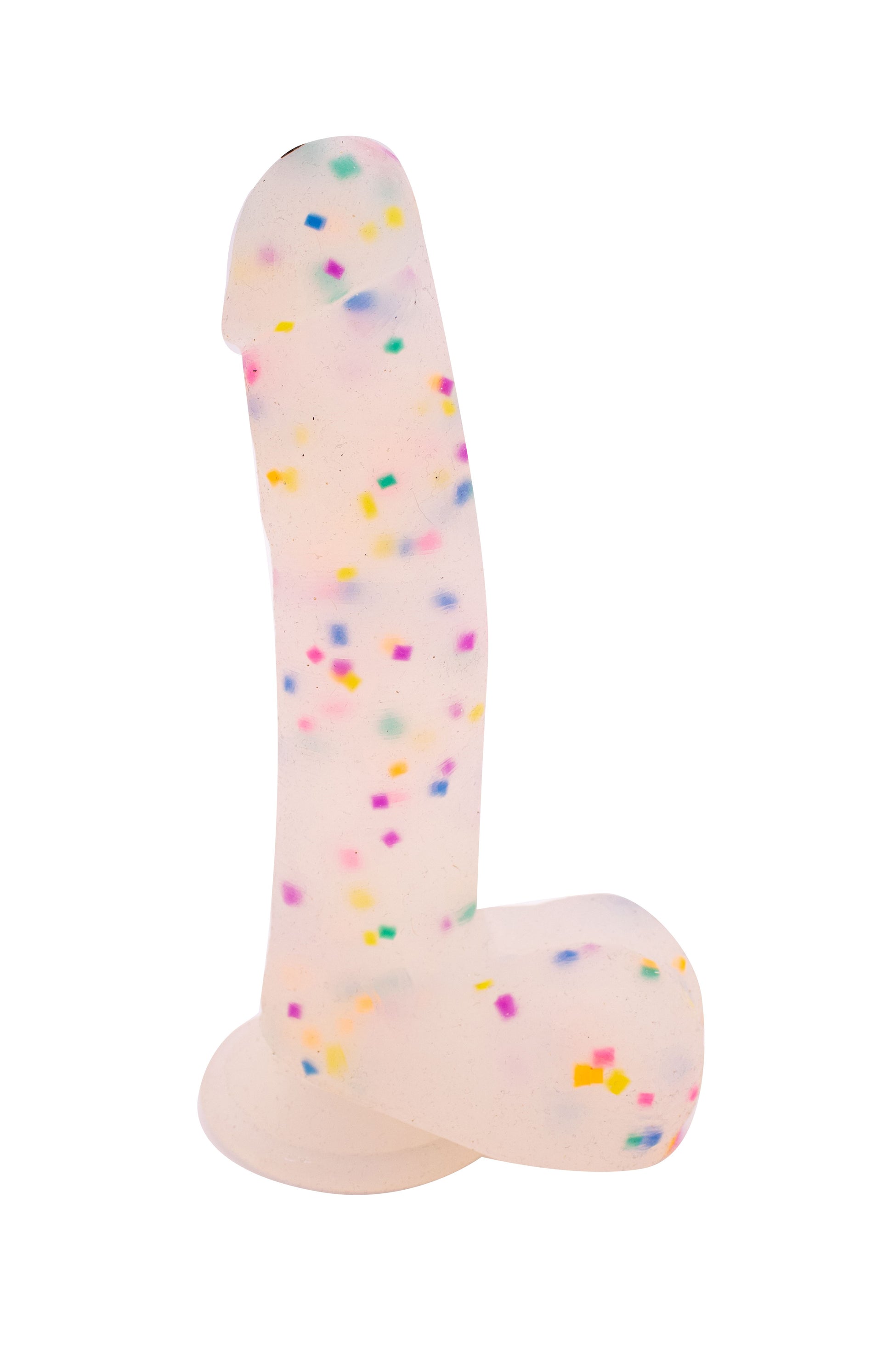 Viben Confetti Cock 8.5" Silicone Dildo with Suction Cup – Multi Color