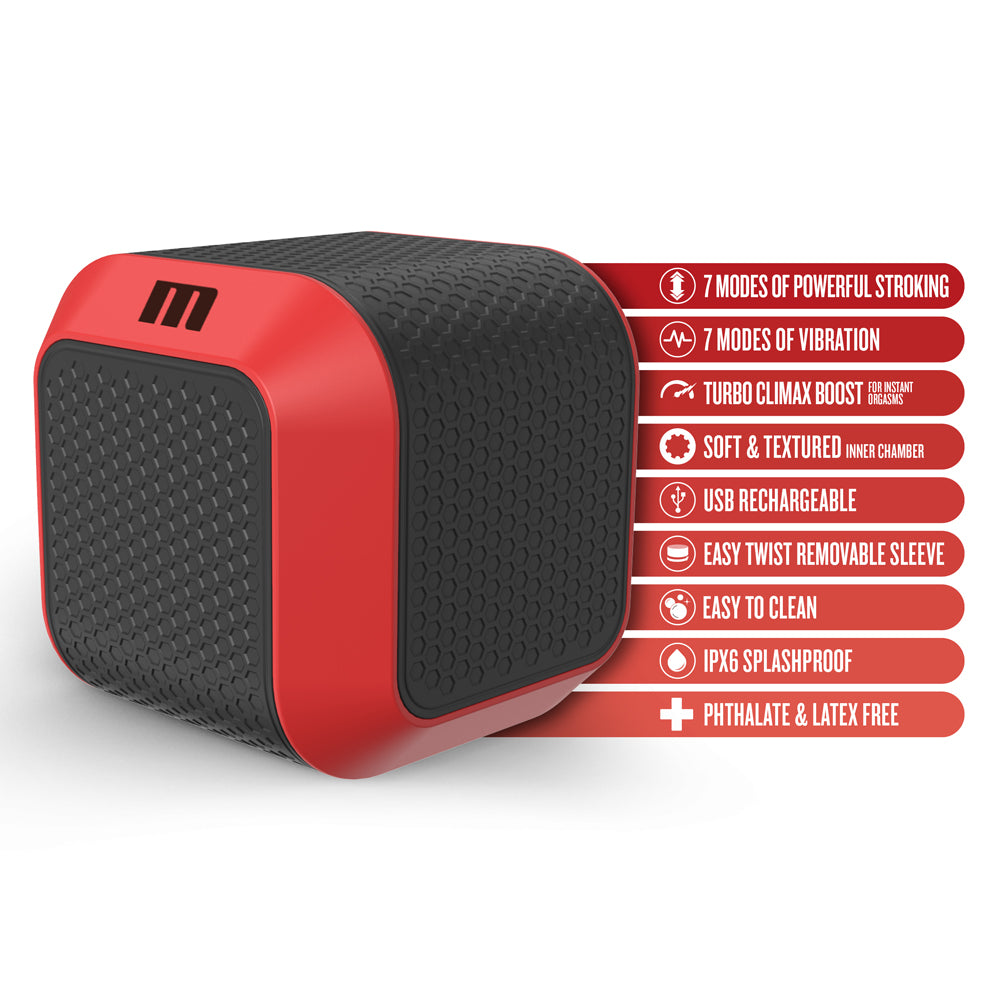 M for Men Slambox - Automatic Male Masturbator with 7 Modes - Red