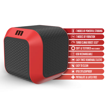 M for Men Slambox - Automatic Male Masturbator with 7 Modes - Red