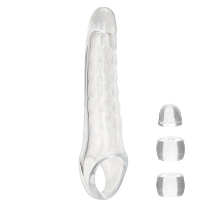 CalExotics Performance Maxx Clear Extension Kit – Clear, 3.75" Head, Body-Safe Material