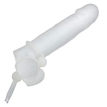 CalExotics Alpha Liquid Silicone Dual Lasso – Adjustable Waterproof Enhancer – White