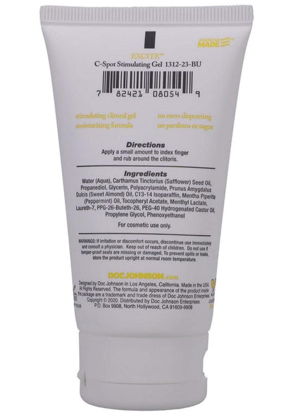 Doc Johnson C-Spot Stimulating Gel - Increases Arousal and Sensitivity - 2 Oz - Boxed