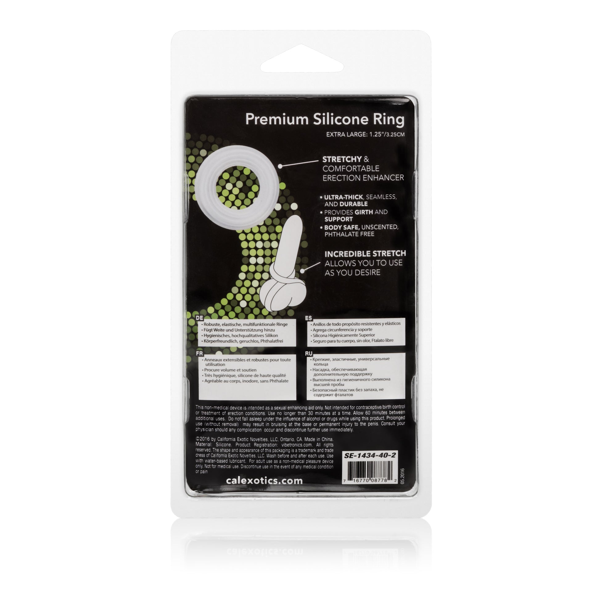 CalExotics Premium Silicone Ring - XL - Clear - Durable and Comfortable