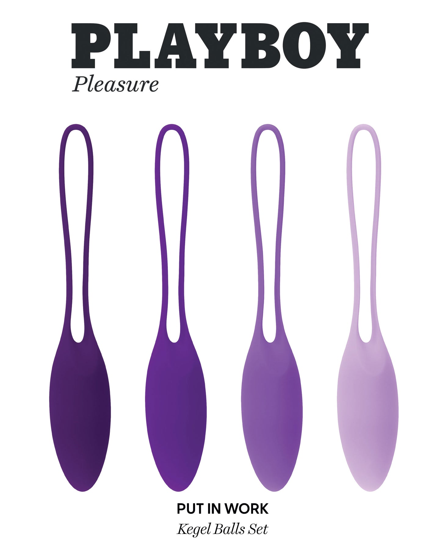 Playboy Pleasure Put In Work Kegel Balls Set - Acai Ombre - Purple