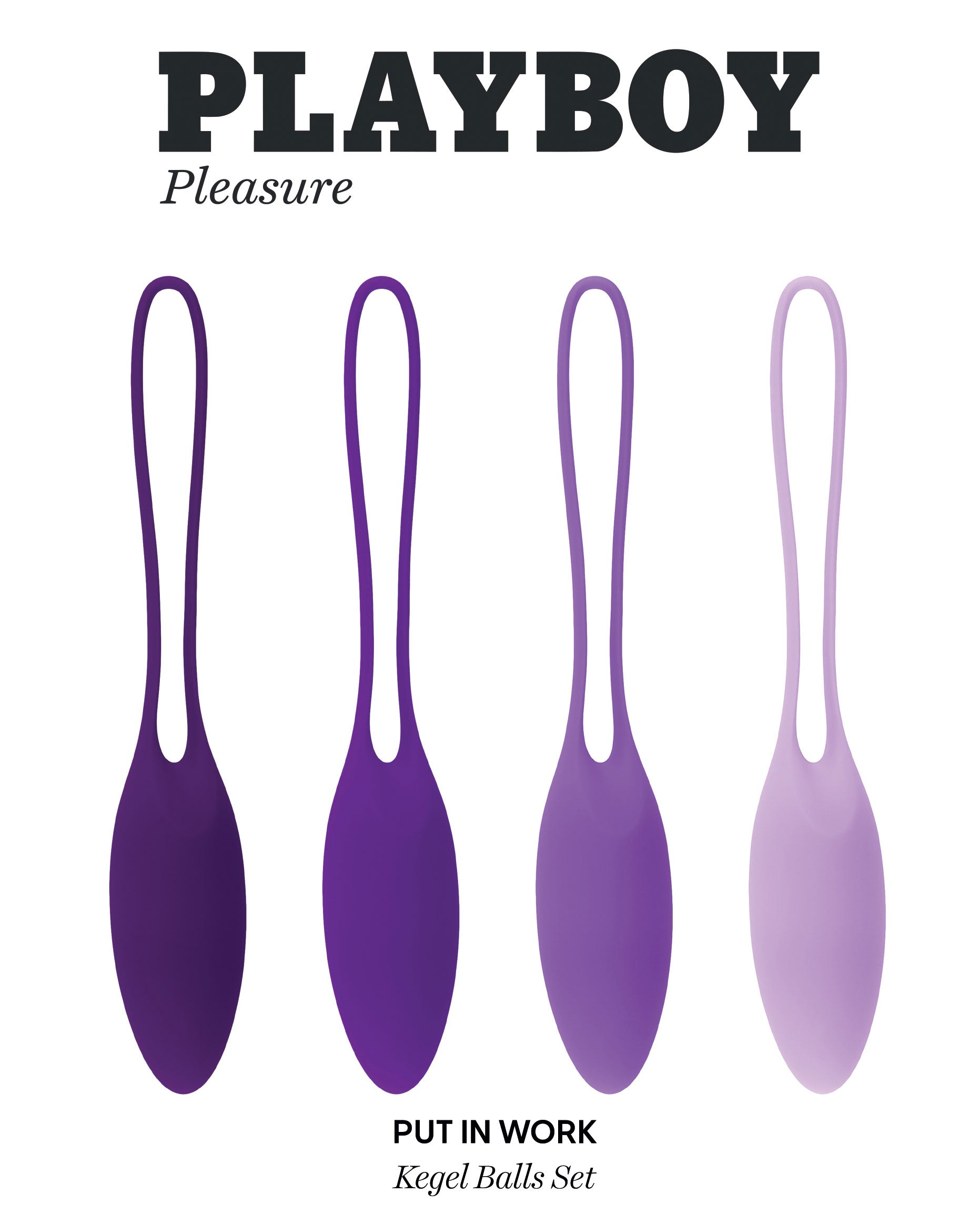 Playboy Pleasure Put In Work Kegel Balls Set - Acai Ombre - Purple