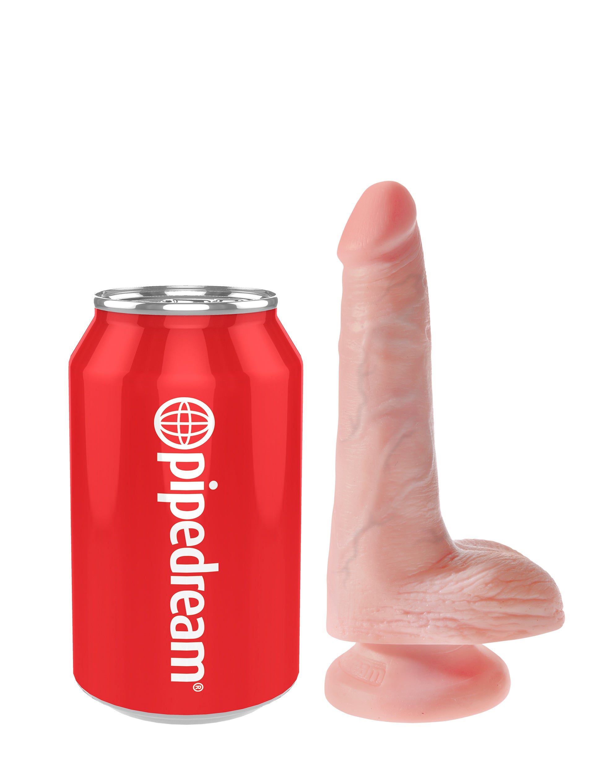 King Cock 6 Inch Cock With Balls - Realistic Beige Dildo with Suction Cup