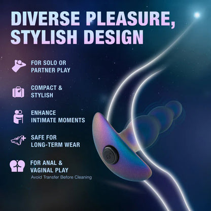 Blush Anal Adventures Matrix Expedition Plug - 10 Vibrating Functions - Lunar Blue