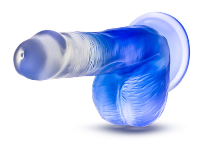 B Yours Stella Blue 6 Inch Dildo with Suction Cup Base - Blue