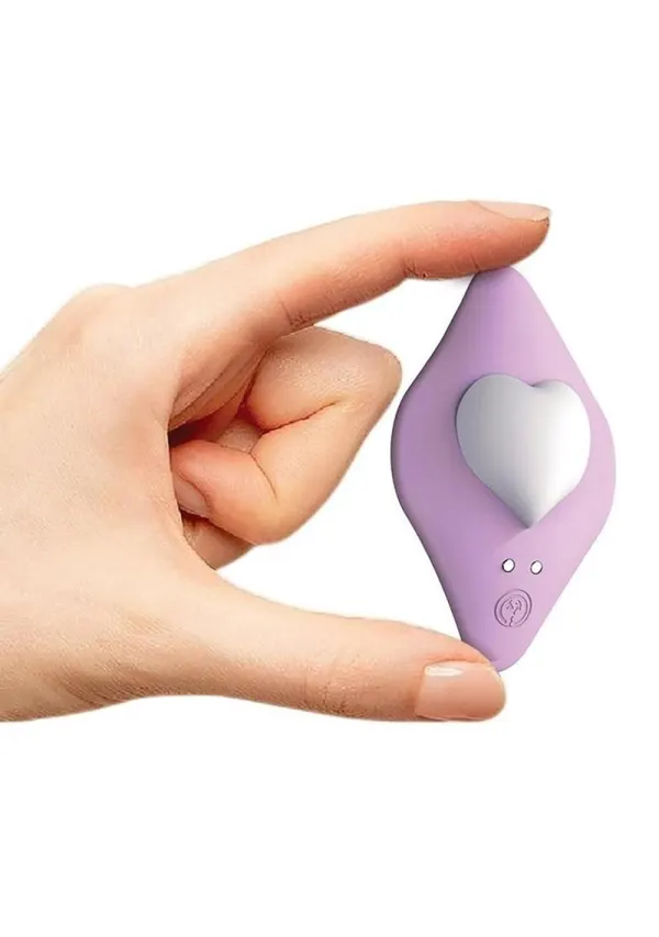 Icon Brands Ultra I Heart You Panty Vibrator, Liquid Silicone, 10 Speeds – Purple