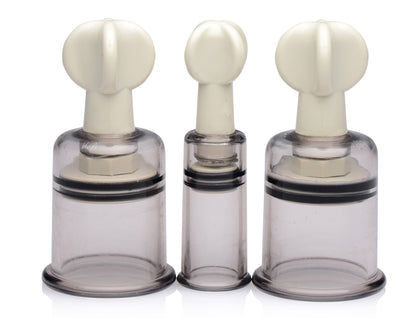 XR Brands Clit and Nipple Suckers Set – Clear – Suction Device