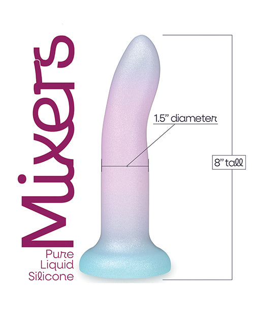 Mixers Blueberry Crush 8" Dildo - Multi-Color Silicone with Suction Cup