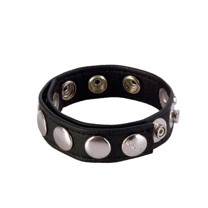 CalExotics Colt 8 Snap Fastener Leather Strap - Black