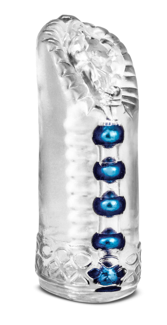Blush Stay Hard Snatch Stroker with Ribbed Tunnel – Clear