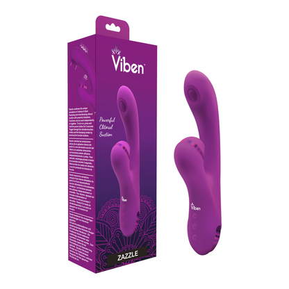 Zazzle Clitoral Suction/Thumping Rabbit - G-Spot Vibrator - Berry