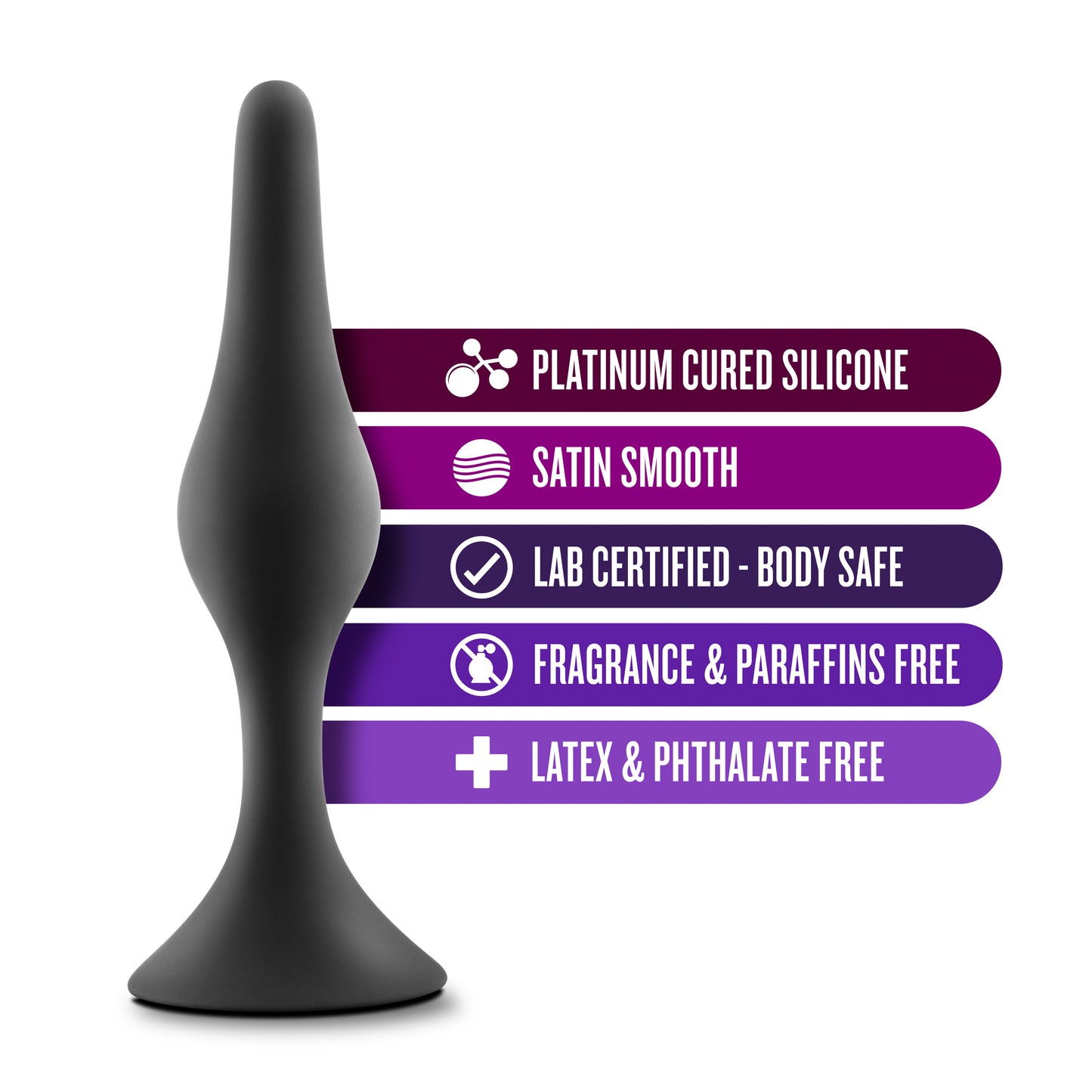 Luxe Beginner Plug Small - Anal Play Toy - Black