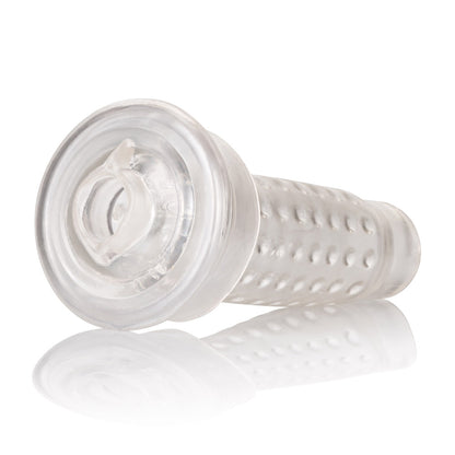 CalExotics Optimum Series Stroker Pump Sleeve – Clear, Mouth-Shaped