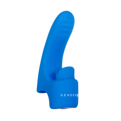 Evolved Novelties Flick It Finger Vibe with Tongue-Flicking Base – Blue