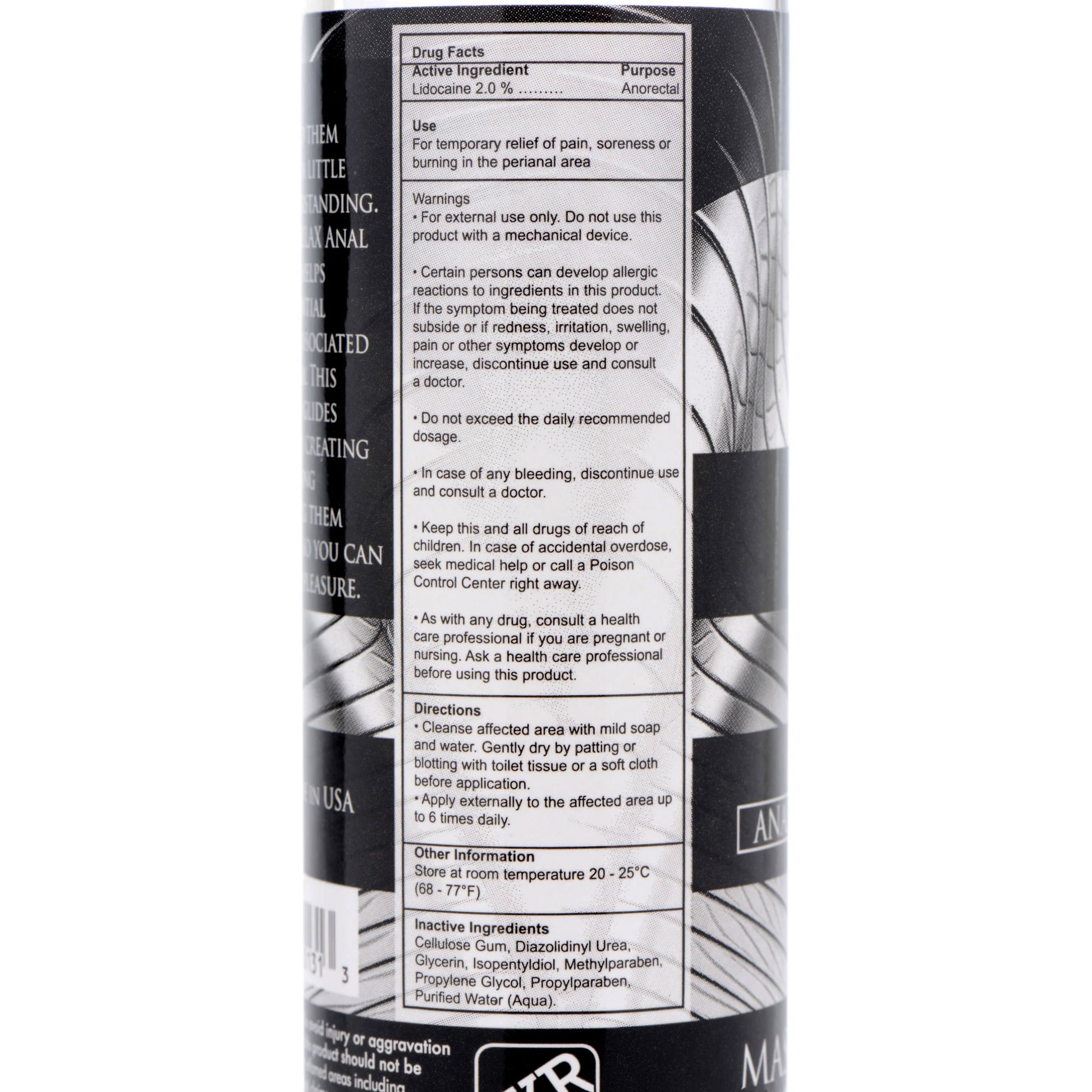Ass Relax Anal Desensitizer with Lidocaine – 4.25 Fl. Oz.