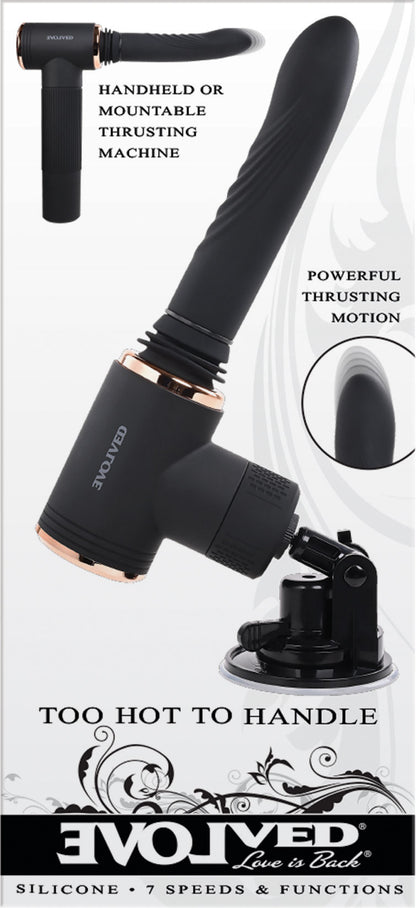 Evolved Novelties Too Hot to Handle Thrusting and Vibrating Machine – Black