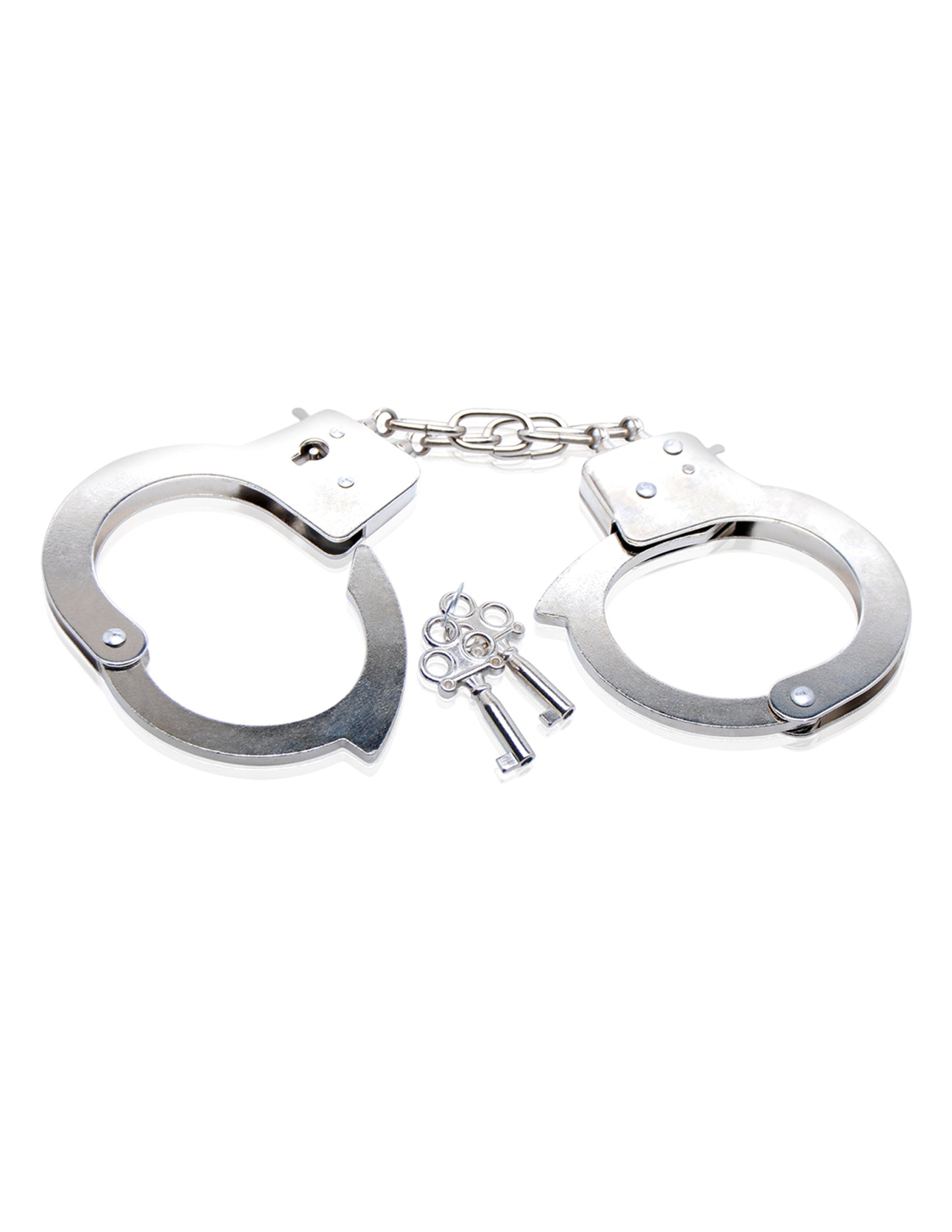 Pipedream Beginner's Metal Cuffs – Silver – Restraint Accessory