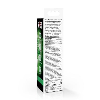 XR Brands Deep Throat Spray - Oral Numbing Spray with Spearmint Flavor