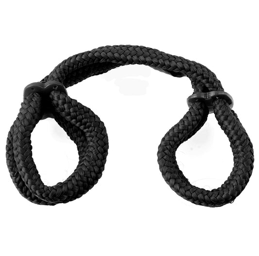 Pipedream Fetish Fantasy Series Silk Rope Love Cuffs – Black