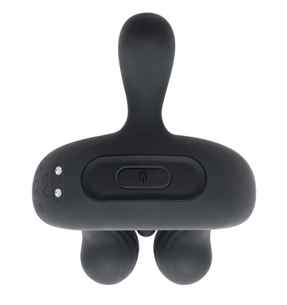 Playboy Pleasure Triple Play Cock Ring with Remote Control - Black