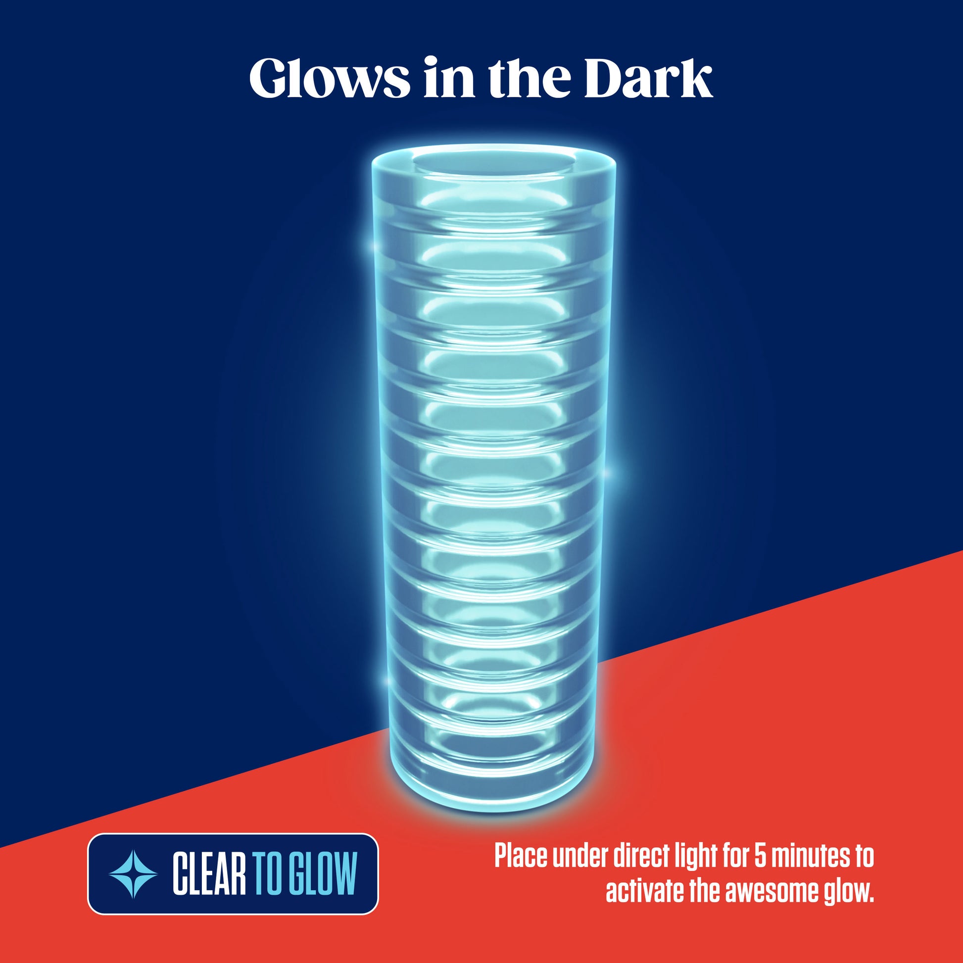 Rize Ribz Glow in the Dark Self-Lubricating Stroker – Clear