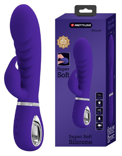 Pretty Love Super Soft Rabbit Silicone Vibrator – Purple