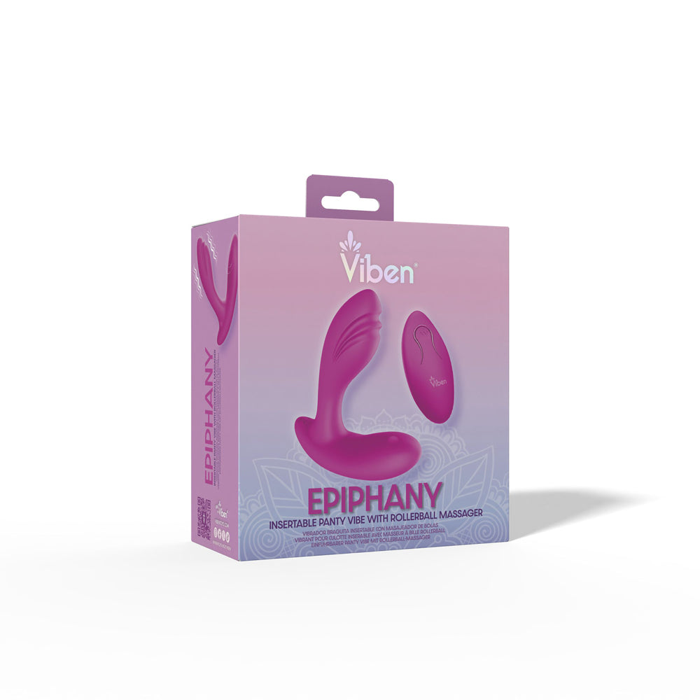 Epiphany Dual Motor Clitoral Rollerball Panty Vibe - Berry