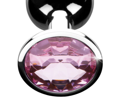XR Brands Pink Gem Anal Plug – Medium – Tapered Shape with Jewel