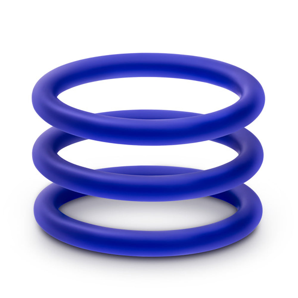 Blush Performance Vs1 Pure Premium Silicone Cockrings – Medium – Indigo