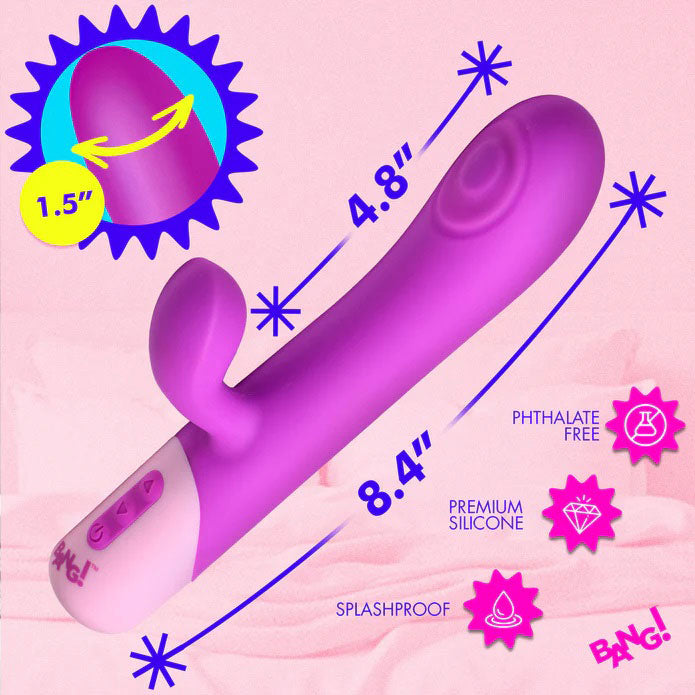 XR Brands Clit Tapping Pulsing Rabbit Vibrator – Purple