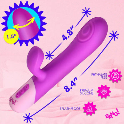 XR Brands Clit Tapping Pulsing Rabbit Vibrator – Purple