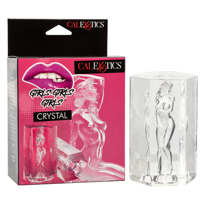 CalExotics Girls Girls Girls Crystal Masturbator – Clear – Soft and Stretchy