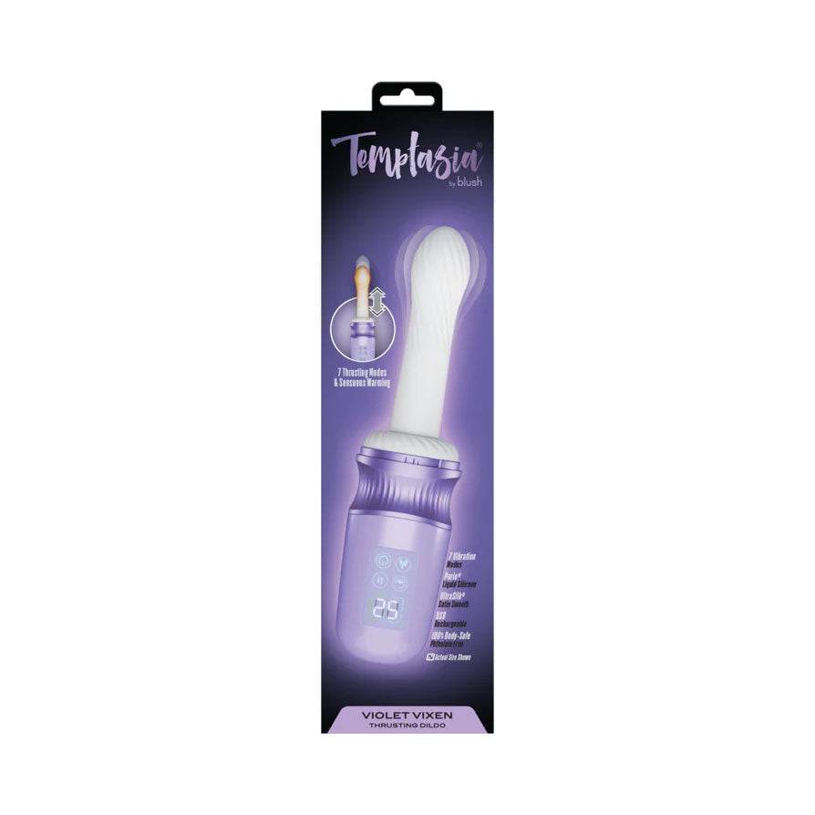 Temptasia Violet Vixen Thrusting and Vibrating Device - Purple