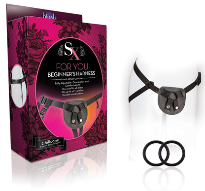 Blush For You - Beginners Harness with Adjustable Straps - Black