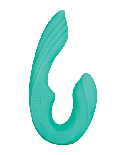 Evolved Novelties Strapless Seashell Dual Vibrator – Teal